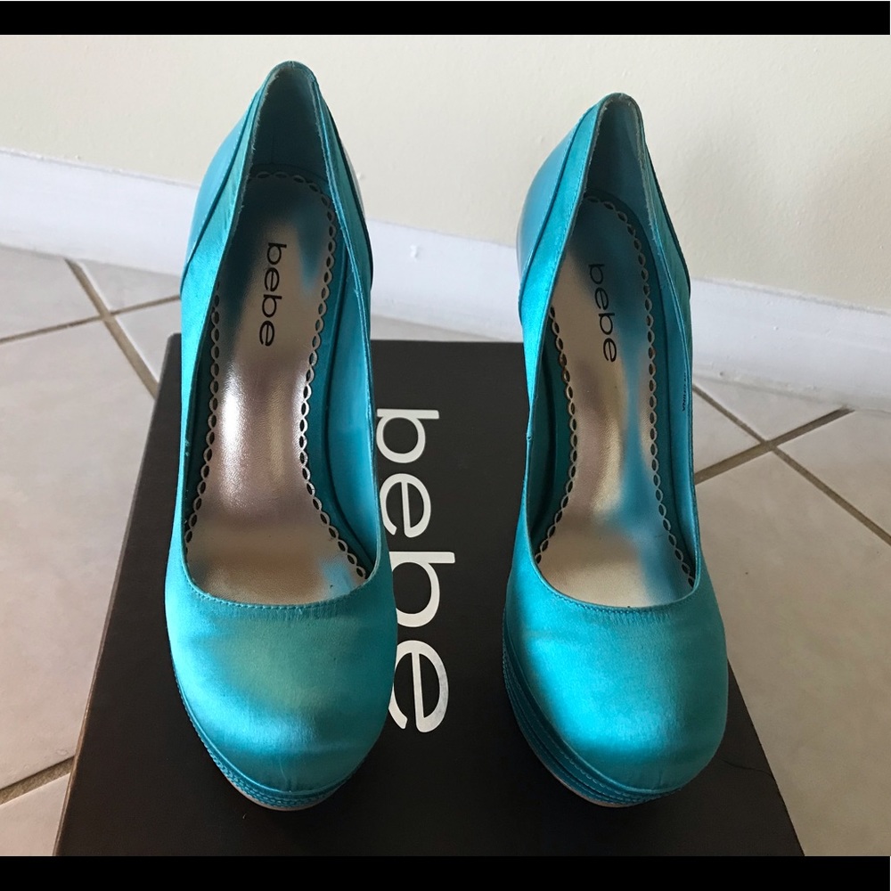 BebeTurquoise platform heels